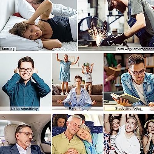 SUPCEAT Ear Plugs for Sleeping - Noise Reduction Soft Silicone Ea...