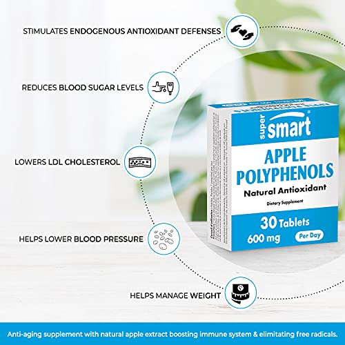 Supersmart - Apple Polyphenols 600 mg Per Day - Apple Extract Sta...