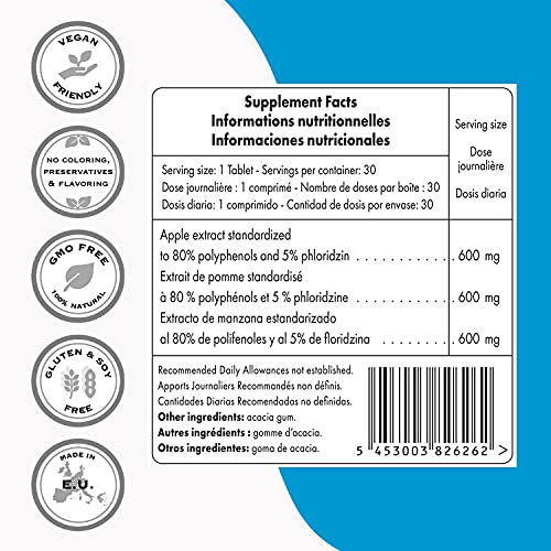 Supersmart - Apple Polyphenols 600 mg Per Day - Apple Extract Sta...
