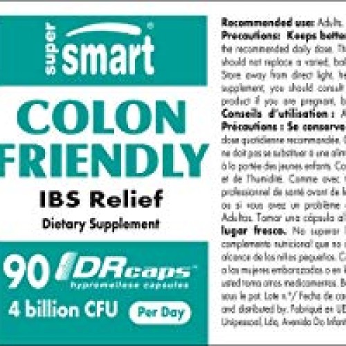 Supersmart - Colon Friendly 4 Billion CFU Per Day - Probiotics fo...