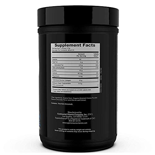 Superior Source Keto Collagen Protein Powder Chocolate - Grass Fe...