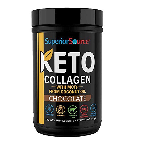 Superior Source Keto Collagen Protein Powder Chocolate - Grass Fe...