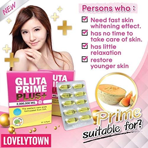 Supreme Gluta Prime Plus gluta white Lightening white Glutathione...