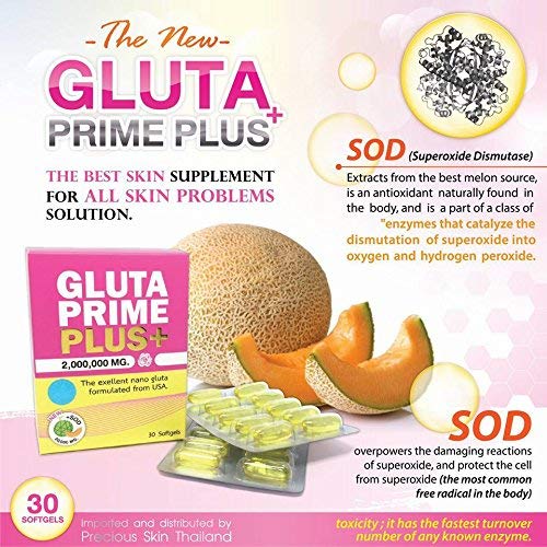 Supreme Gluta Prime Plus gluta white Lightening white Glutathione...