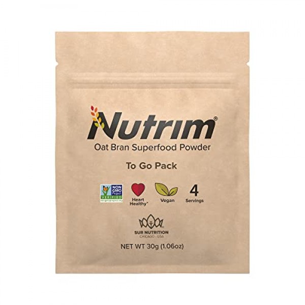 Nutrim Oat Bran Easy-Mix Soluble Fiber Powder for Cholesterol Man...