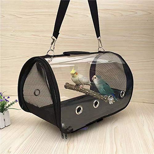 SUXYZL Breathable Bird Carrier Bag, Portable Bird Travel Cage, Li...