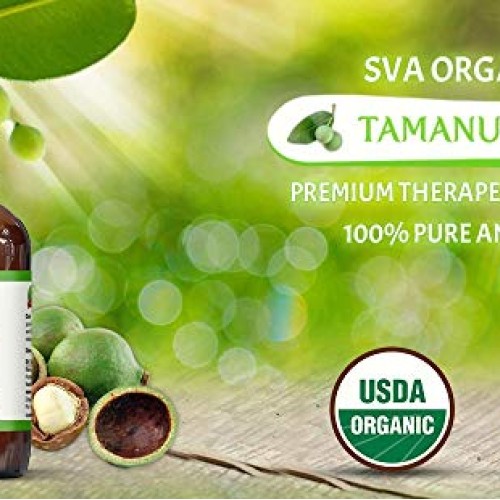 SVA Organics Tamanu Oil Organic Cold Pressed 4 Oz USDA Pure Natur...