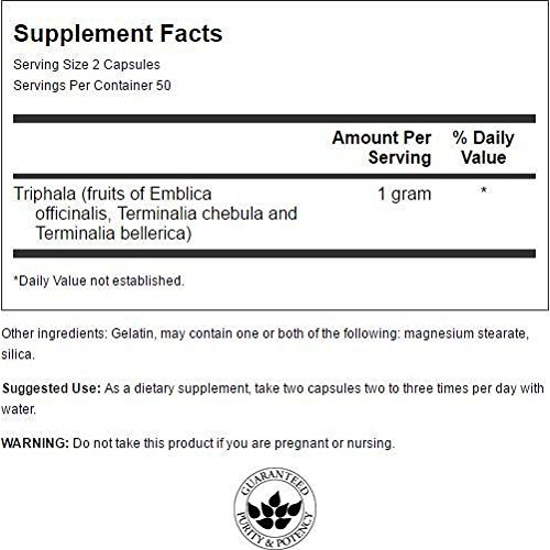 Swanson Triphala Cleanse Detox GI Tract 500 mg 100 Capsules Caps