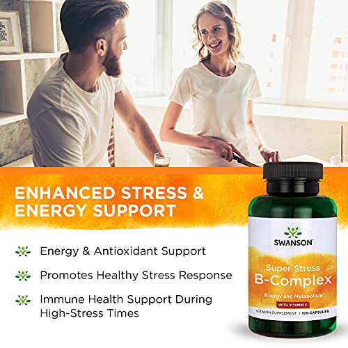 Swanson B Vitamin Stress Complex with Vitamin C Stress Relief Ene...