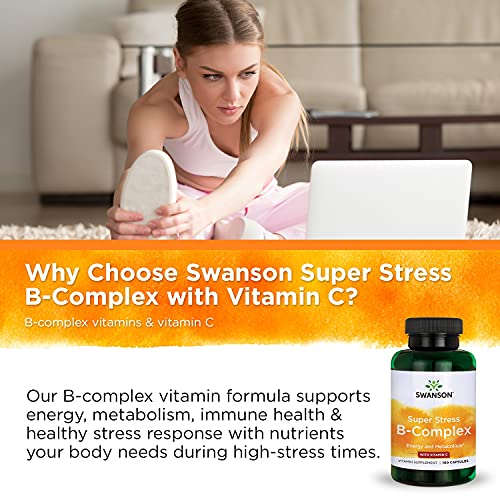 Swanson B Vitamin Stress Complex with Vitamin C Stress Relief Ene...