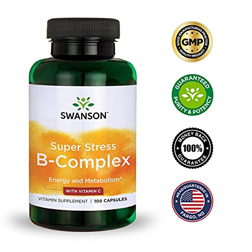 Swanson B Vitamin Stress Complex with Vitamin C Stress Relief Ene...