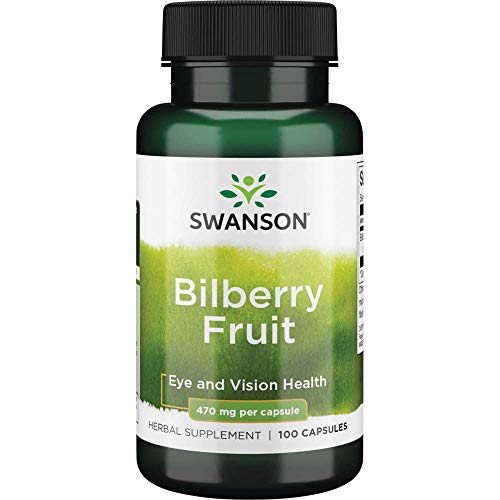 Swanson Bilberry Fruit 470 Milligrams 100 Capsules