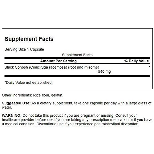 Swanson Black Cohosh 540 Milligrams 60 Capsules