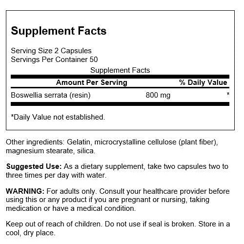 Swanson Boswellia Joint Flexibility Movement Support Ayurvedic He...