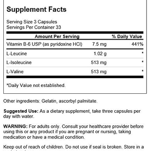 Swanson Branched-Chain Amino Acids 100 Capsules 3 Pack