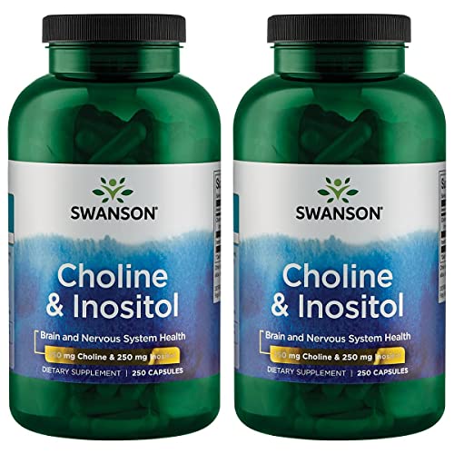 Swanson Choline & Inositol Nerve Support Mental Function 250/250 ...