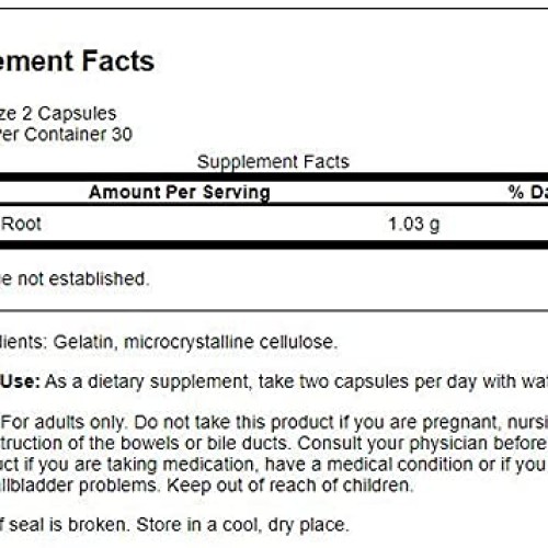 Swanson Dandelion Root 515 Milligrams 60 Capsules
