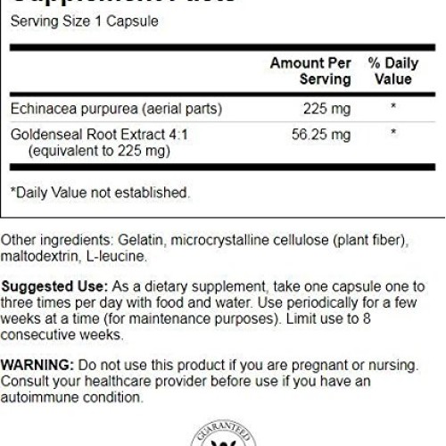 Swanson Echinacea with Goldenseal Root 250 Caps