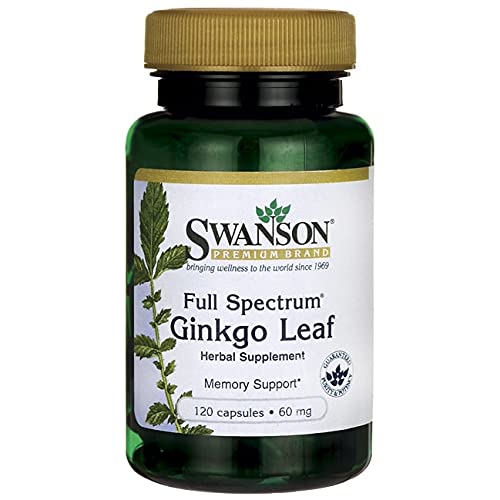 Swanson Full-Spectrum Ginkgo Leaf Brain Memory Support Nervous Sy...
