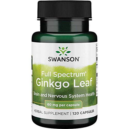 Swanson Full-Spectrum Ginkgo Leaf Brain Memory Support Nervous Sy...