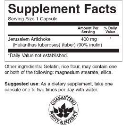 Swanson Full Spectrum Jerusalem Artichoke 400 Milligrams 60 Capsules