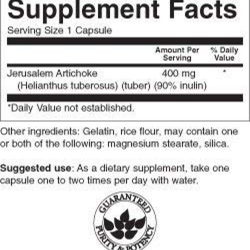 Swanson Full Spectrum Jerusalem Artichoke 400 Milligrams 60 Capsules