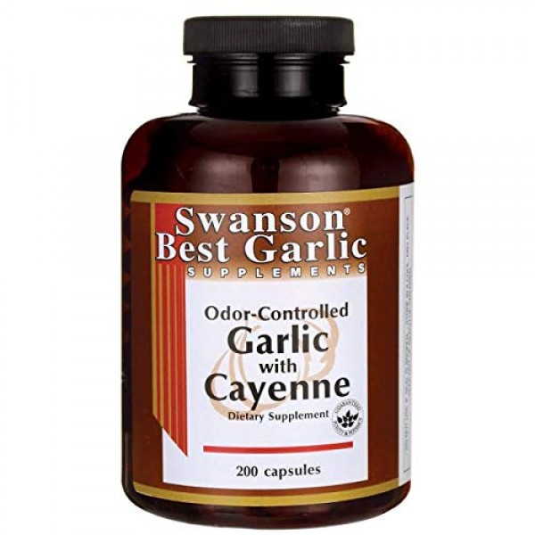 Swanson Garlic with Cayenne 200 Capsules 2 Pack