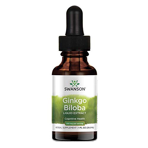 Swanson Ginkgo Biloba Liquid Extract Alcohol- & Sugar-Free 1 fl...