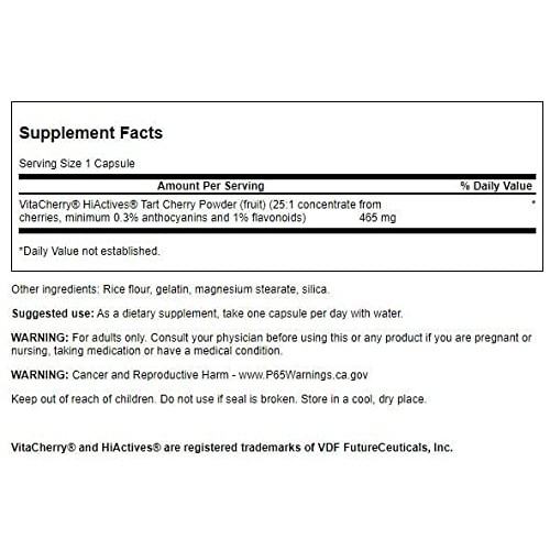 Swanson HiActives Tart Cherry - Natural Supplement Supporting Joi...