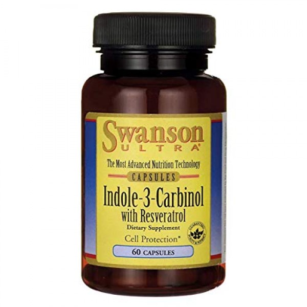Swanson Indole-3-Carbinol with Resveratrol 200 Milligrams 60 Caps...