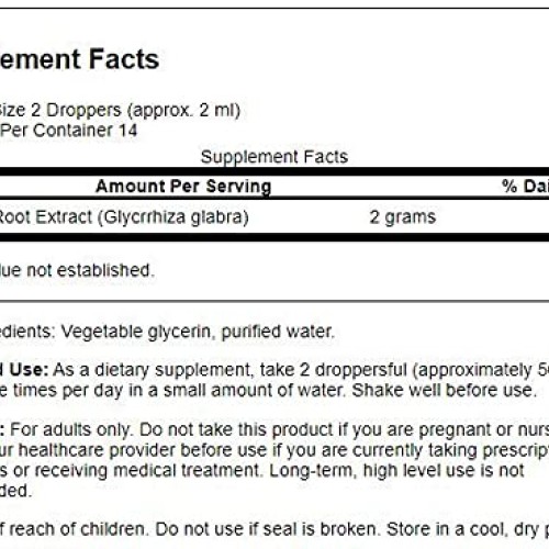 Swanson Licorice Root Liquid Extract Alcohol and Sugar-Free 1 f...