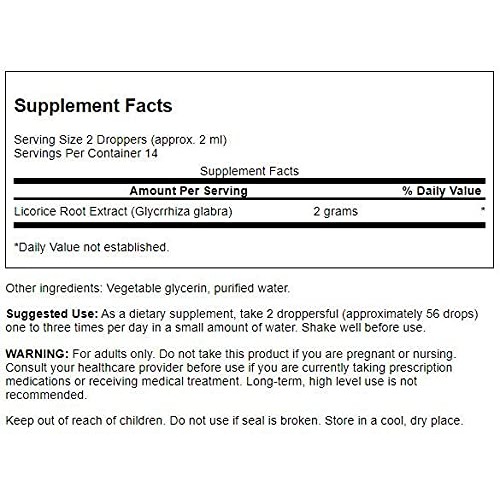 Swanson Licorice Root Liquid Extract Alcohol and Sugar-Free 1 f...