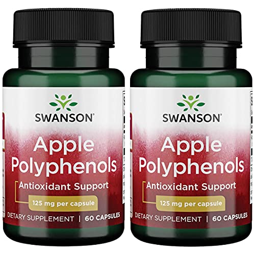Swanson Maximum Strength Apple Polyphenols 125 Milligrams 60 Caps...