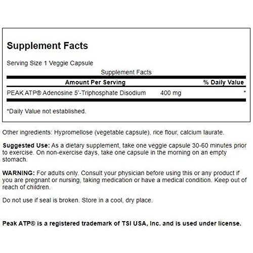 Swanson Maximum Strength Peak ATP-Natural Supplement Promoting Ce...