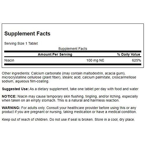 Swanson Niacin Vitamin B3 - Vitamin Supplement Supporting Heart...