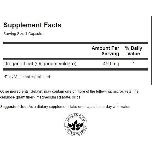 Swanson Oregano 450 Milligrams 90 Capsules