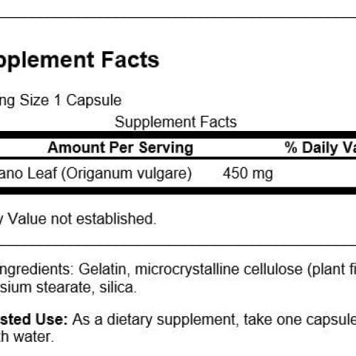 Swanson Oregano 450 Milligrams 90 Capsules