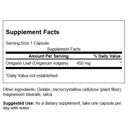 Swanson Oregano 450 Milligrams 90 Capsules