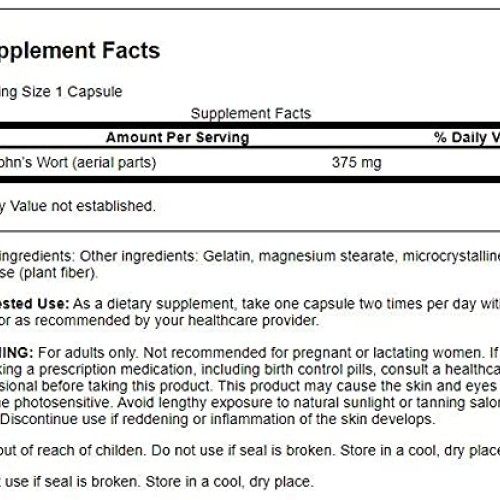 Swanson St. Johns Wort 375 mg 120 Caps 3 Pack