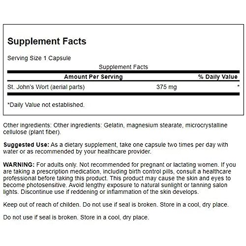 Swanson St. Johns Wort 375 mg 120 Caps 3 Pack