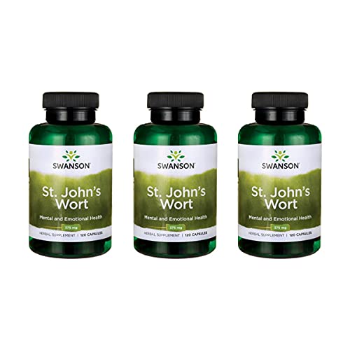 Swanson St. Johns Wort 375 mg 120 Caps 3 Pack