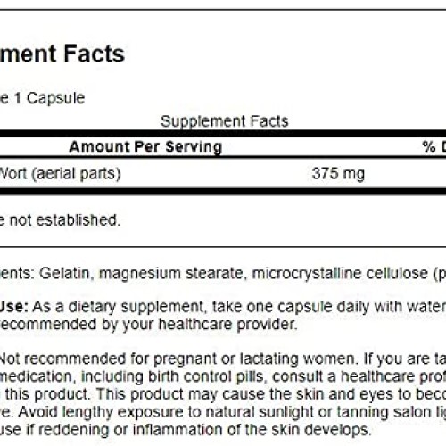 Swanson St. Johns Wort 375 Milligrams 60 Capsules 2 Pack