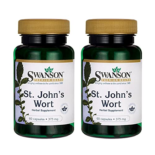 Swanson St. Johns Wort 375 Milligrams 60 Capsules 2 Pack