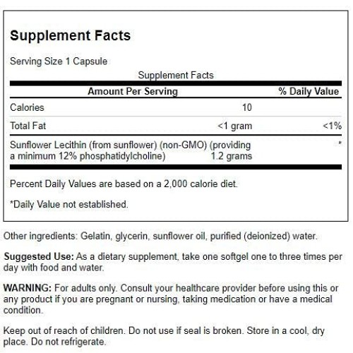 Swanson Sunflower Lecithin - Herbal Supplement Promoting Healthy ...