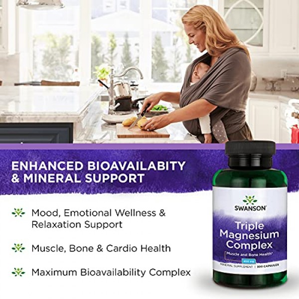 Swanson Triple Magnesium Complex - Mineral Supplement - Natural S...