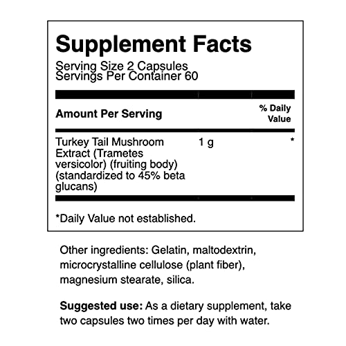 Swanson Turkey Tail Mushroom - Herbal Supplement Promoting Immune...