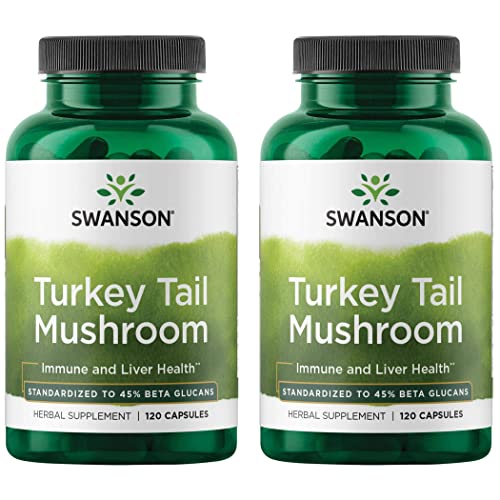 Swanson Turkey Tail Mushroom - Herbal Supplement Promoting Immune...