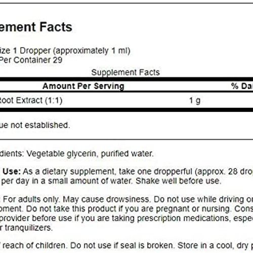 Swanson Valerian Root Liquid Extract Alcohol and Sugar-Free 1 f...