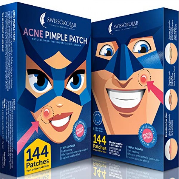 Acne Patch Pimple Patch Hydrocolloid Acne Stickers Absorbing Spot...