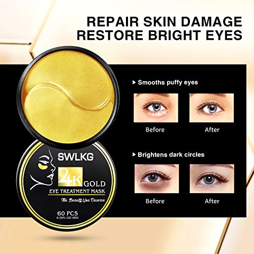 Under Eye Patches - 24k Gold Eye Masks for Dark Circles Puffiness...